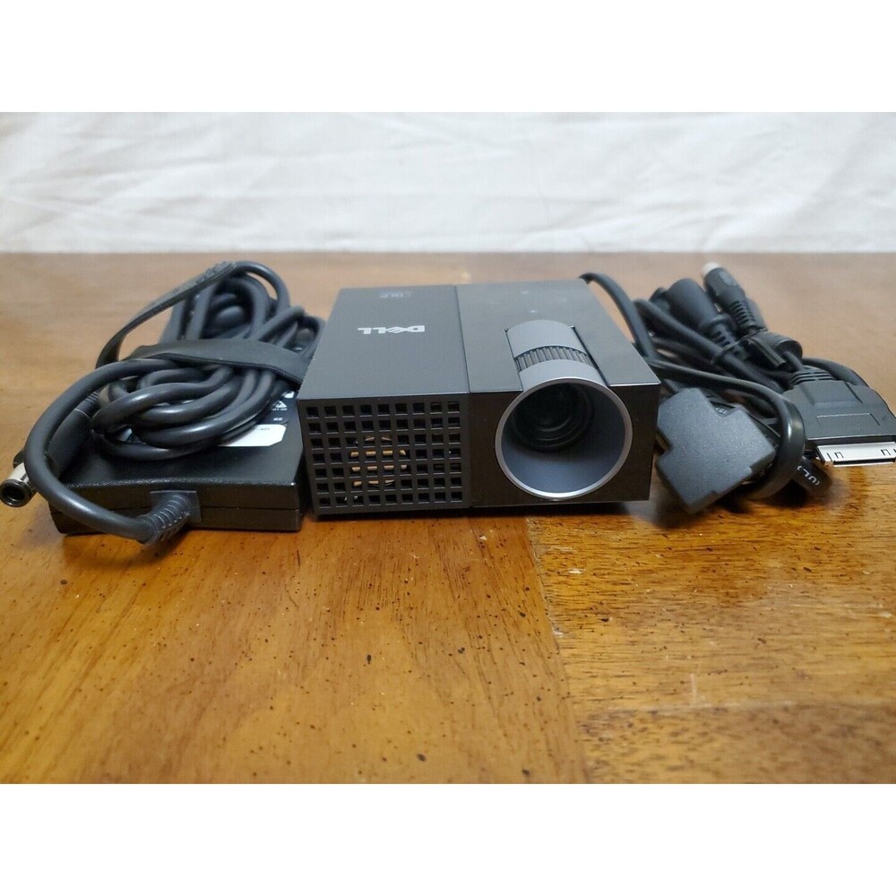 Dell M109S DLP Portable Projector Easy On The Go With Power & Connector Cords